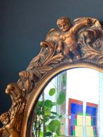 Spiegel goud engelen zwaar, Antiek en Kunst, Minder dan 100 cm, Ophalen of Verzenden