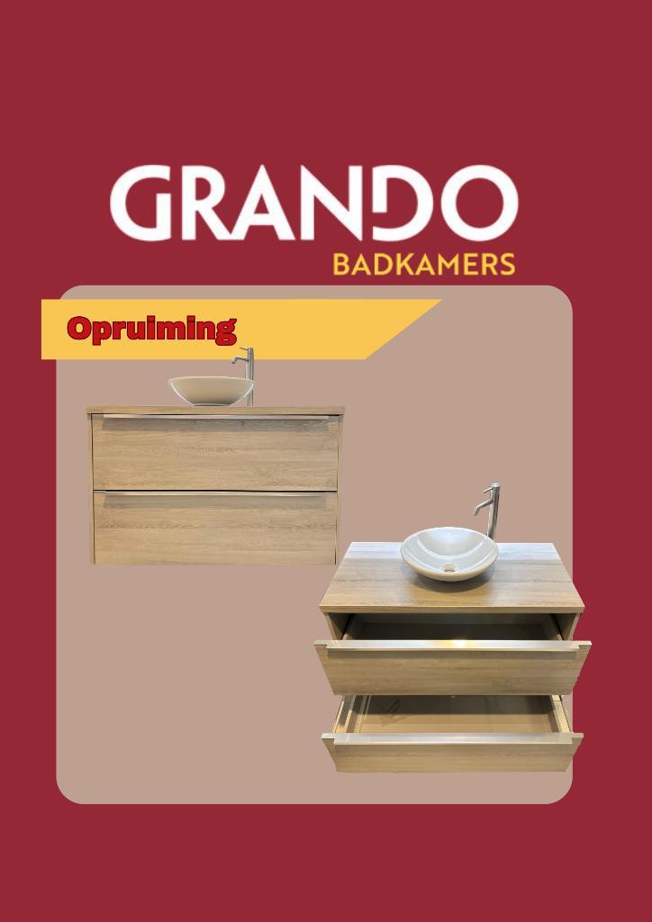 Luxe Badmeubel met Kast, Huis en Inrichting, Badkamer | Badkamermeubels, Nieuw, Wastafelkast, Minder dan 100 cm, 100 tot 150 cm
