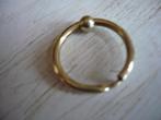 Puntgave grote 14 karaat gouden piercing , oorring, Ophalen of Verzenden