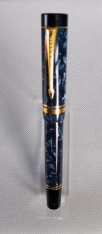Parker Duofold centennial blue marble vulpen, Verzamelen, Pennenverzamelingen, Ophalen of Verzenden, Zo goed als nieuw, Vulpen