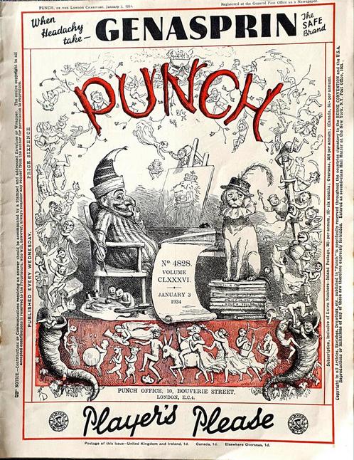 Punch Magazine - 3 Januari 1934 - Historisch Tijdschrift, Boeken, Tijdschriften en Kranten, Gelezen, Overige typen, Ophalen
