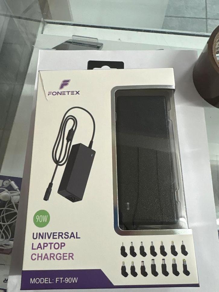 Fonetex 90W Universele Laptop Oplader - Nieuw!, Computers en Software, Laptop-opladers, Nieuw, Ophalen of Verzenden
