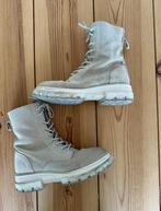 Boots / Laarzen Maruti - Beige Creme Suede Leer - maat 39, Beige, Lage of Enkellaarzen, Ophalen of Verzenden, Zo goed als nieuw