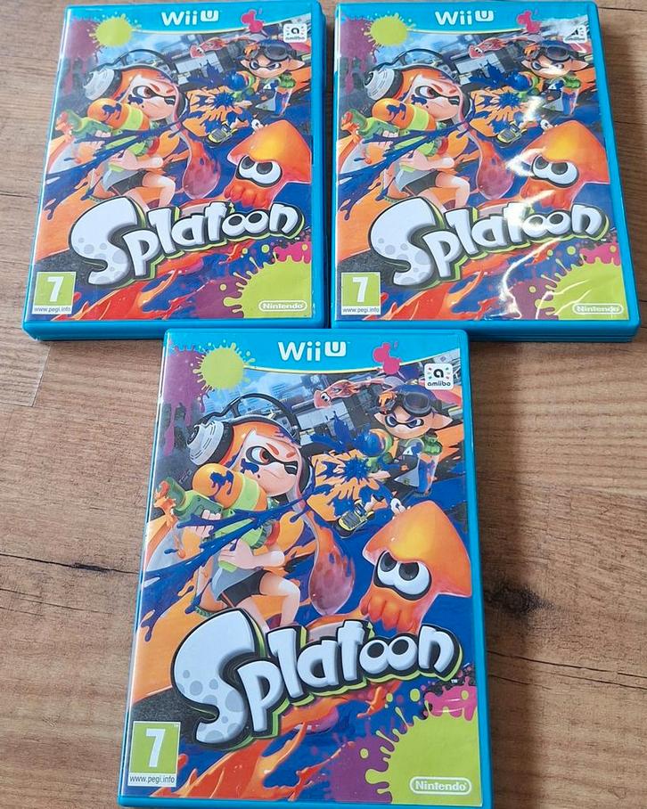 Splatoon - Nintendo Wii U - 3 stuks, Spelcomputers en Games, Games | Nintendo Wii U, Gebruikt, Shooter, 3 spelers of meer, Vanaf 7 jaar