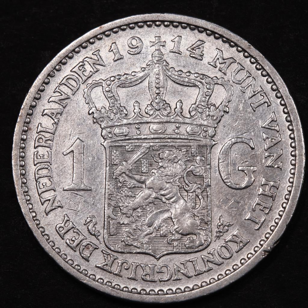 Gulden 1914. Zfr/ Pr., Postzegels en Munten, Munten | Nederland, 1 gulden, Zilver, Ophalen of Verzenden, Koningin Wilhelmina