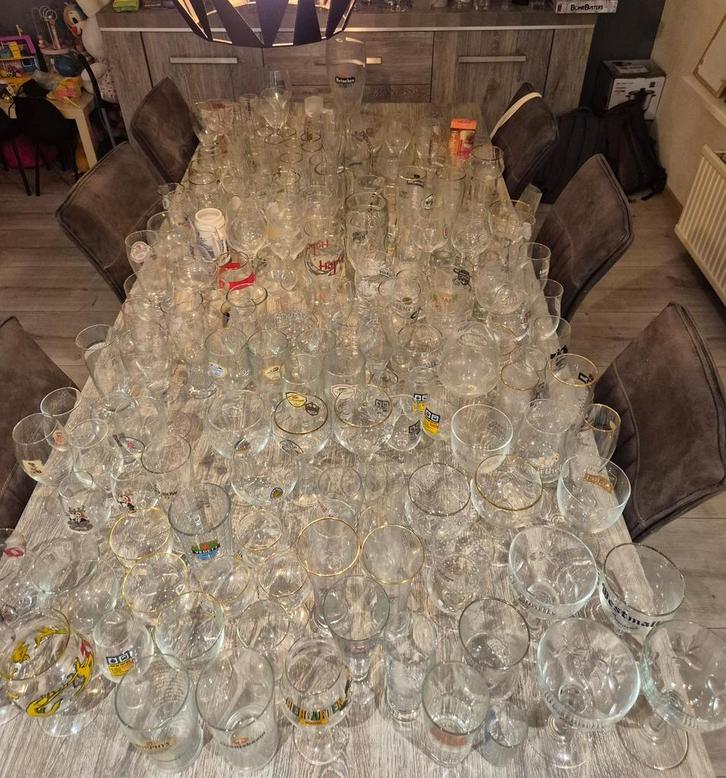 Bierglazen verzameling, Verzamelen, Glas en Borrelglaasjes, Gebruikt, Bierglas, Ophalen of Verzenden