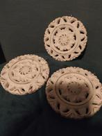 Ronde houten wanddecoratie (3), Ophalen of Verzenden, Zo goed als nieuw