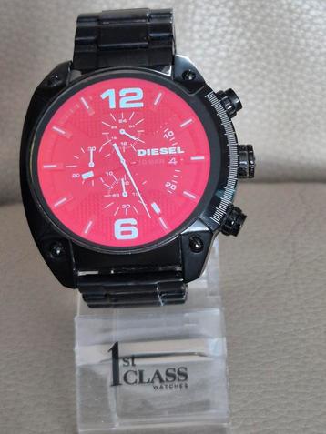 Diesel DZ4316 Herenhorloge - Zwart/Rood beschikbaar voor biedingen
