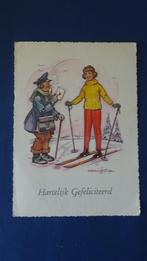 Ansichtkaart Hartelijk gefeliciteerd eind jaren 50, Ophalen of Verzenden, 1940 tot 1960, Gelopen