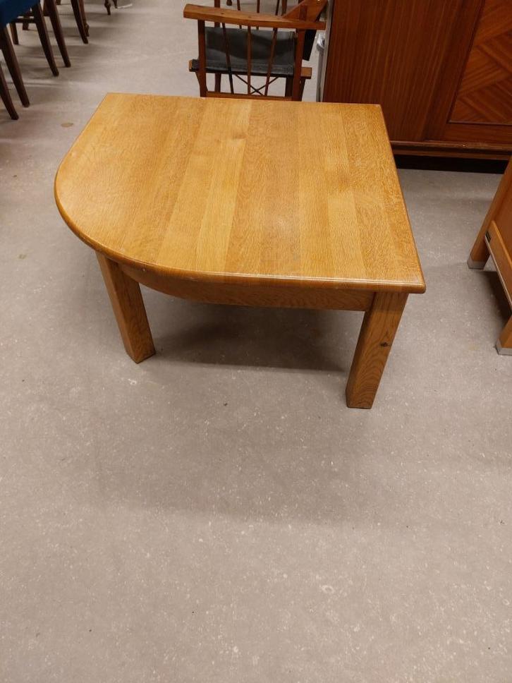 licht eiken halfronde hoektafel ( 500504), Antiek en Kunst, Antiek | Meubels | Tafels, Ophalen