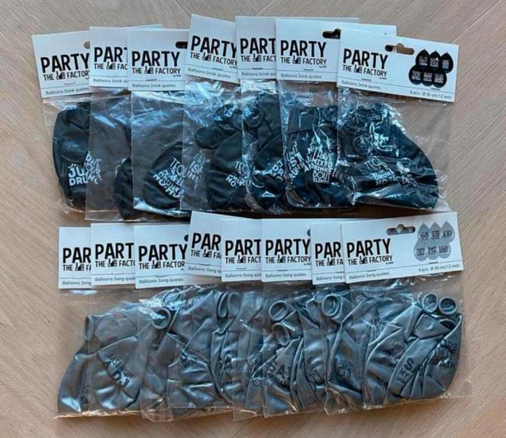 Partij 15 zakjes ballonnen - Drink Quotes & Song Quotes, Hobby en Vrije tijd, Feestartikelen, Nieuw, Versiering, Ophalen of Verzenden