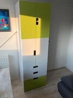 IKEA STUVA Speelgoedkast met wit / groene deuren, Ophalen, Kunststof, 50 tot 100 cm, Zo goed als nieuw