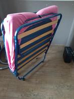 Opklapbed - ruimtebesparend en comfortabel, Ophalen, 90 cm, Eenpersoons, Blauw