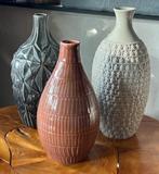 Set van 3 mooie vazen Hoogte 32 , 36 en 39 cm, Ophalen, Overige kleuren, Aardewerk of Porselein, Zo goed als nieuw