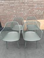 4 kuipstoelen, kwantum webbing groen ( nog 2 beschikbaar), Tuin en Terras, Ophalen, Gebruikt, Kunststof