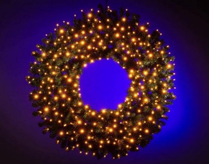 Kerstkrans met verlichting - Ø 100 cm - Koppelbaar, Huis en Inrichting, Woonaccessoires | Kransen, Nieuw, Ophalen