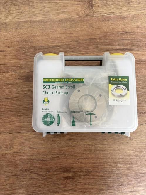 Record Power SC3 Geared Scroll Chuck Package – compleet met, Doe-het-zelf en Verbouw, Werkbanken, Nieuw, Minder dan 70 cm, Bankschroef