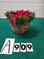 mandje met kerstroos rood [a909], Diversen, Kerst, Ophalen of Verzenden