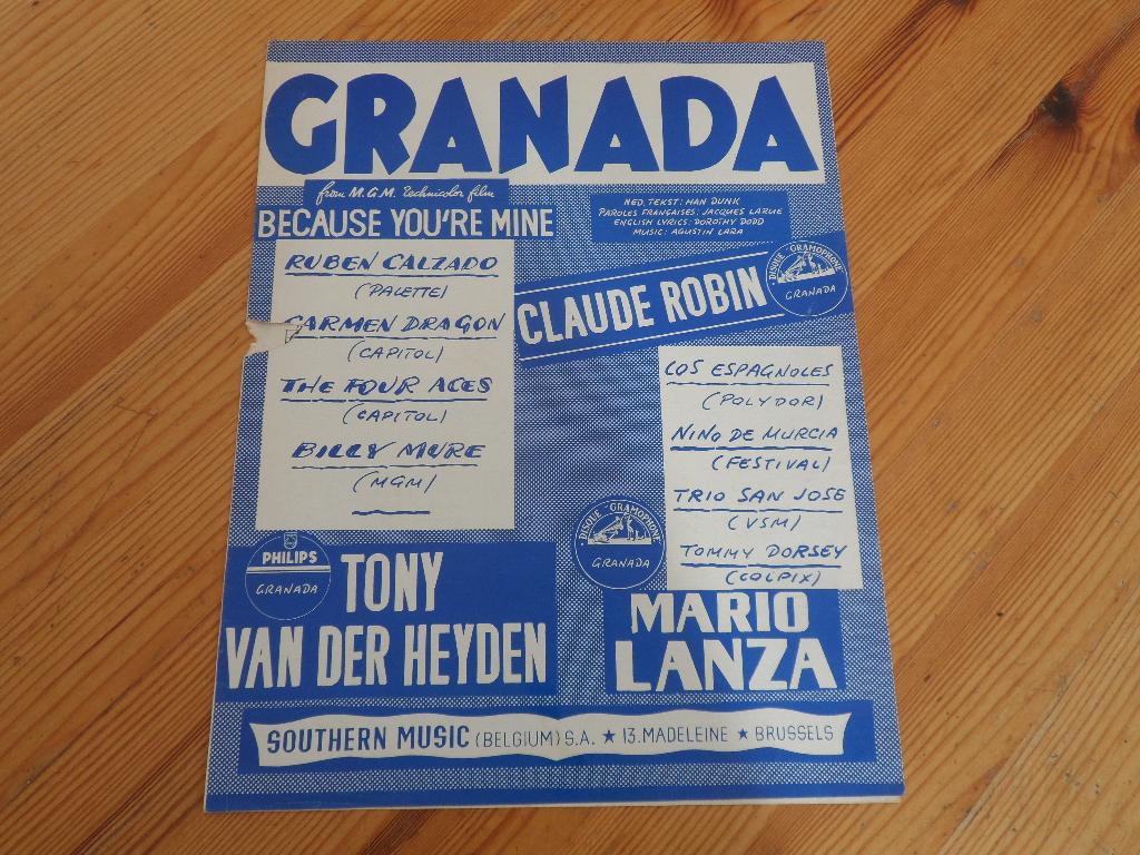 Granada - augustin lara / han dunk, Muziek en Instrumenten, Gebruikt, Gitaar, Ophalen of Verzenden, Artiest of Componist