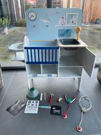 Maxx Kidz - Houten dierenarts set - Verpleegtafel, Kinderen en Baby's, Speelgoed | Houten speelgoed, Ophalen, Gebruikt, Meubelstuk of Keukentje