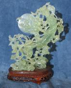 groot jade beeld Chinese geisha met wapen en schild., Ophalen