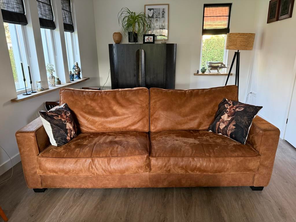 Mooie  Bank - Country Lifestyle, Huis en Inrichting, Driepersoons, Leer, Ophalen of Verzenden, Zo goed als nieuw