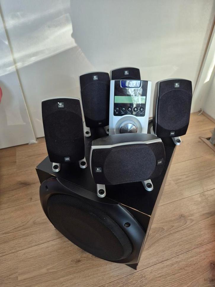 Logitech Z5500 5.1 set - Zonder Afstandsbediening, Audio, Tv en Foto, Luidsprekers, Gebruikt, Complete surroundset, 120 watt of meer