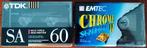 Twee High Position cassettebandjes, TDK SA60 en Emtec (BASF), Cd's en Dvd's, Cassettebandjes, 2 t/m 25 bandjes, Overige genres