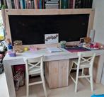 Kinderbureau met krijtbord, stoelen en opbergbak, Ophalen