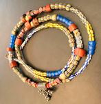 Kleurrijke kralenketting met hanger, Gebruikt, Ophalen of Verzenden, Rood, Overige materialen