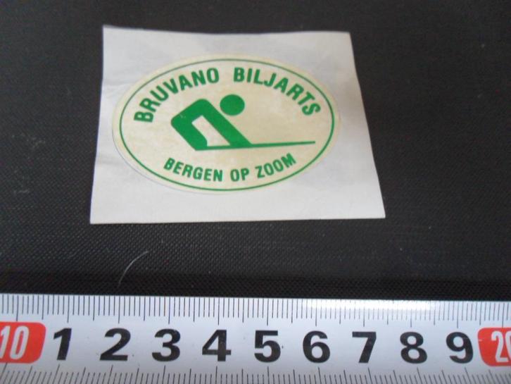 sticker Bergen op Zoom BRUVANO BILJARTS, Hobby en Vrije tijd, Stickers en Plaatjes, Zo goed als nieuw, Sticker, Ophalen