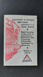 Den Haag, Louwman & Parqui  Lloyd, Verzamelen, Suikerzakjes, Verzenden, Nederland