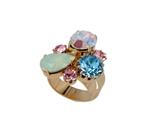 ZGAN Otazu vergulde ring met Swarovski kristallen, Sieraden, Tassen en Uiterlijk, Ringen, Met kristal, Overige materialen, 19 tot 20