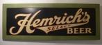 Groot vintage houten bier bord / Hemrich's Beer / Amerika, Verzamelen, Biermerken, Ophalen of Verzenden, Zo goed als nieuw, Reclamebord, Plaat of Schild