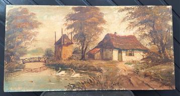 Oude Hollandse School Schilderij beschikbaar voor biedingen