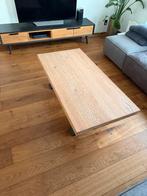 Eiken Salontafel - 140x70cm - Metalen Onderstel, Ophalen, Gebruikt, 100 tot 150 cm, Eikenhout