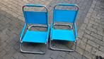 2x Inklapbare Strandstoelen - Turquoise, Ophalen of Verzenden, Zo goed als nieuw, Metaal, Inklapbaar