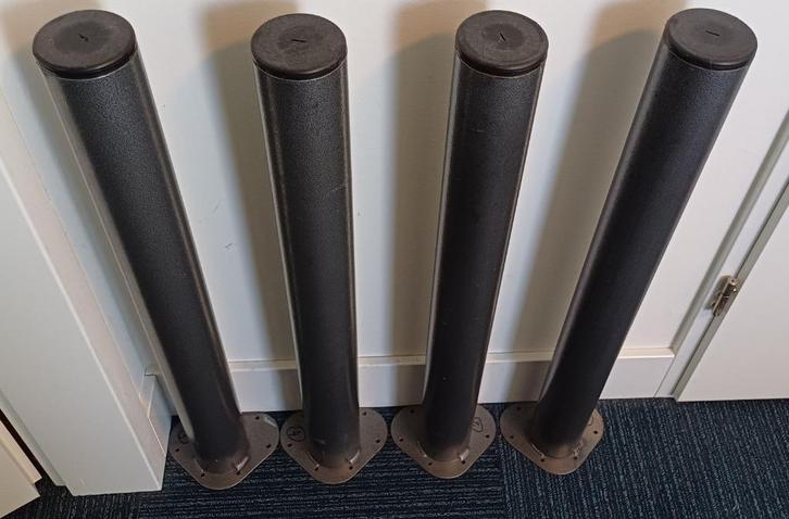 Stevige metalen tafelpoten, set van 4, Huis en Inrichting, Tafelonderdelen, Gebruikt, Tafelpoot, 50 tot 100 cm, Minder dan 50 cm