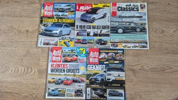 5 auto tijdschriften, AUTO WEEK beschikbaar voor biedingen