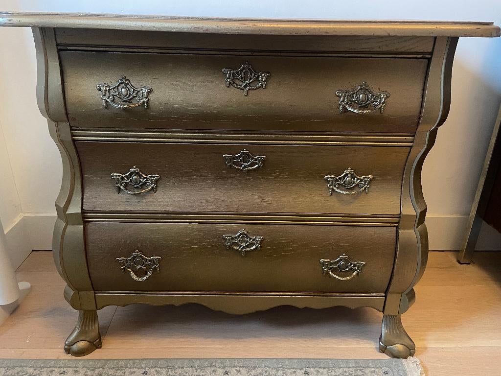 Antiek goud buikkastje, Antiek en Kunst, Antiek | Meubels | Kasten, Ophalen