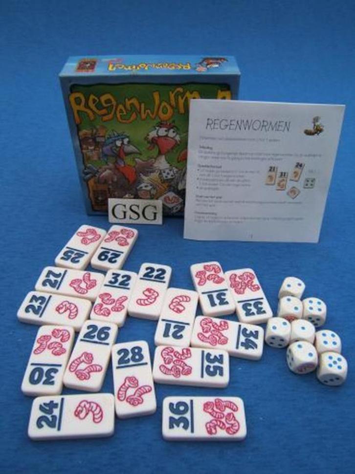 Regenwormen nr. 999-RGW01-02, Hobby en Vrije tijd, Gezelschapsspellen | Overige, Zo goed als nieuw, Ophalen