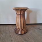 Vintage keramieken planten zuil bruin/beige 25 cm., Huis en Inrichting, Woonaccessoires | Zuilen en Pilaren, Ophalen of Verzenden