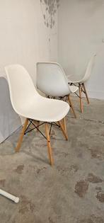 reproductie Vitra Eames DSW eetkamerstoelen - 3 stuks, Huis en Inrichting, Stoelen, Gebruikt, Drie, Wit, Retro design