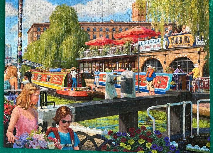 Jumbo puzzel Camden Lock 950, Hobby en Vrije tijd, Denksport en Puzzels, Zo goed als nieuw, 500 t/m 1500 stukjes, Ophalen of Verzenden