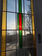 Set schuif / en-suite deuren met glas in lood 211.5x145cm., Ophalen