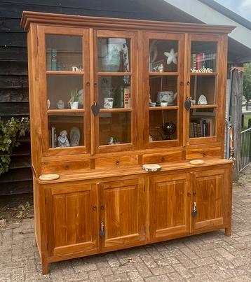 Teak Buffetkast Vitrinekast wandmeubel beschikbaar voor biedingen