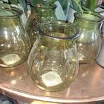 Groene glasvazen, Nieuw, Ophalen of Verzenden, Glas, Minder dan 50 cm