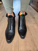 Zwarte leren enkellaarsjes maat 41, Ophalen of Verzenden, Zo goed als nieuw, Zwart, Lage of Enkellaarzen