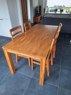 Woood eettafel eiken geolied 180x85 + 6 stoelen, Huis en Inrichting, Tafels | Eettafels, Gebruikt, Ophalen