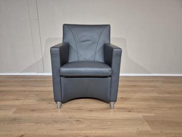 Leolux Dolcinea Fauteuil - Grijs - Leder - Nieuwstaat beschikbaar voor biedingen